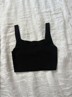 Aritzia Black Crop Top